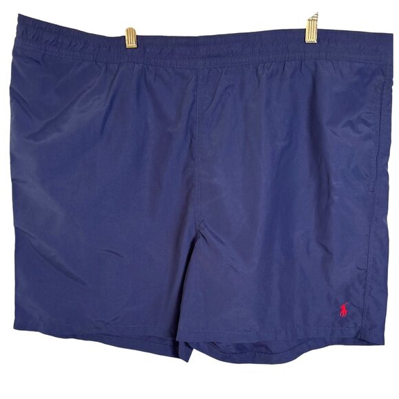 Ralph Lauren Polo Mens Swim Trunks Size 3X BIG Navy Red Swim Cruise Resort EUC - Picture 1 of 9